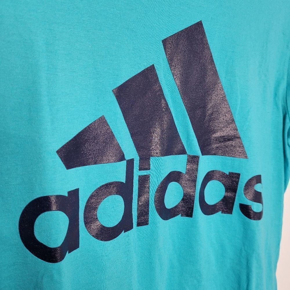 ADIDAS t-shirt must haves teal badge‎ of sport crew tee S - Picture 5 of 6